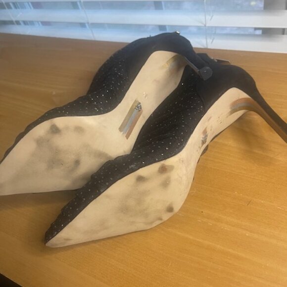 Sam Edelman Black Ankle Boots with Silver Accents - Picture 5 of 6